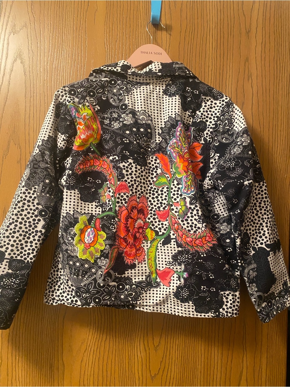 Sequined Floral Black & White Jacket